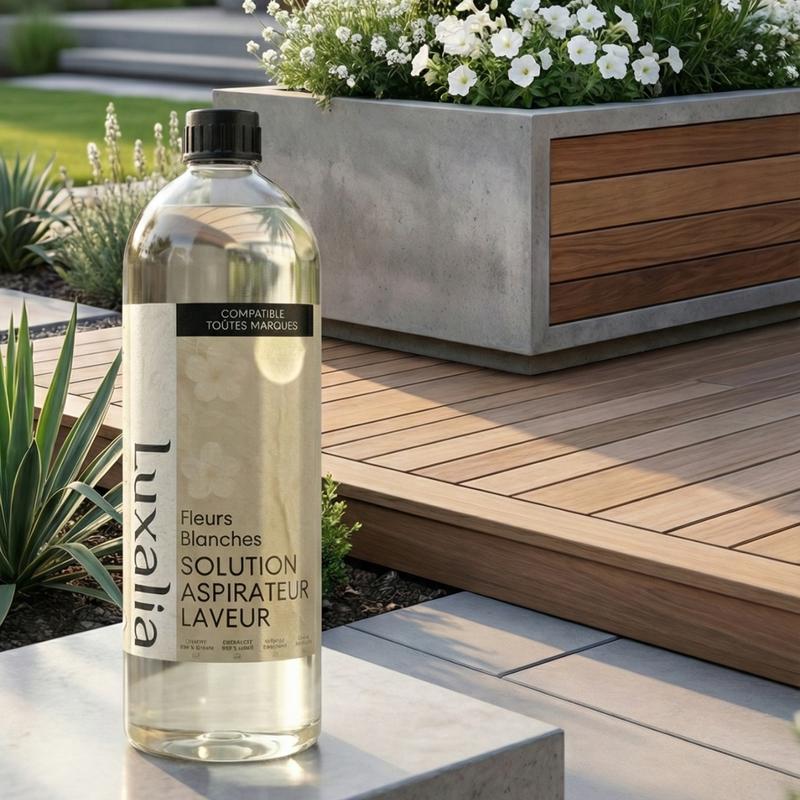 Solution Aspirateur Laveur Fleur Musquée - Compatible Toutes Marques (Tineco, Bissell, Mova, Dreame, Roborock, Dyson...) - Parfum Chewing-Gum - Nettoie, Parfume, Désodorise, Séchage Rapide - Fleurs Blanches & Musc Blanc - 1 Litre - LUXALIA — vignette 4