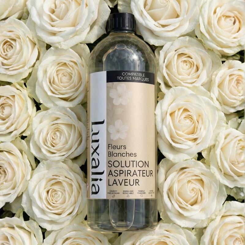 Solution Aspirateur Laveur Fleur Musquée - Compatible Toutes Marques (Tineco, Bissell, Mova, Dreame, Roborock, Dyson...) - Parfum Chewing-Gum - Nettoie, Parfume, Désodorise, Séchage Rapide - Fleurs Blanches & Musc Blanc - 1 Litre - LUXALIA — vignette 5