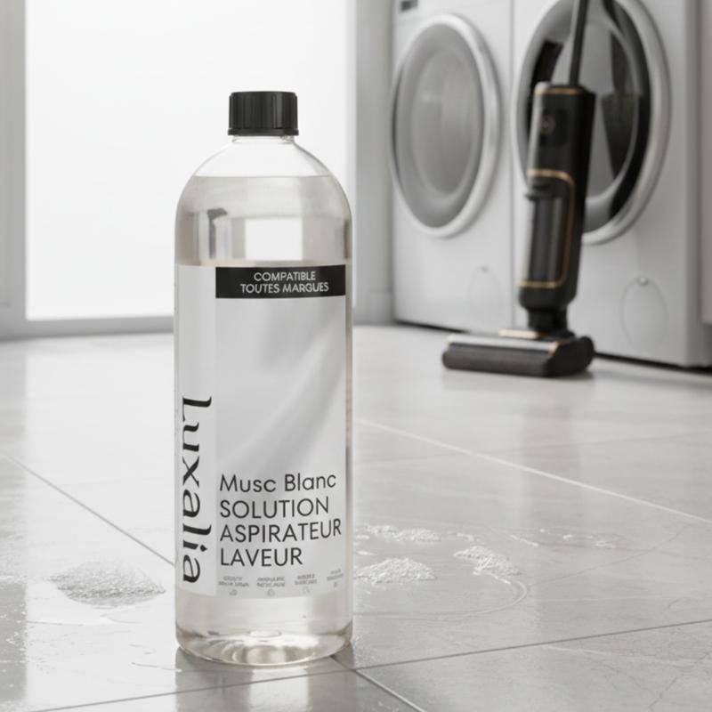 Solution Aspirateur Laveur Musc Blanc - Compatible Toutes Marques (Tineco, Bissell, Mova, Dreame, Roborock, Dyson...) - Parfum White Musk - Nettoie, Parfume, Désodorise, Séchage Rapide - 1 Litre - LUXALIA — vignette 2