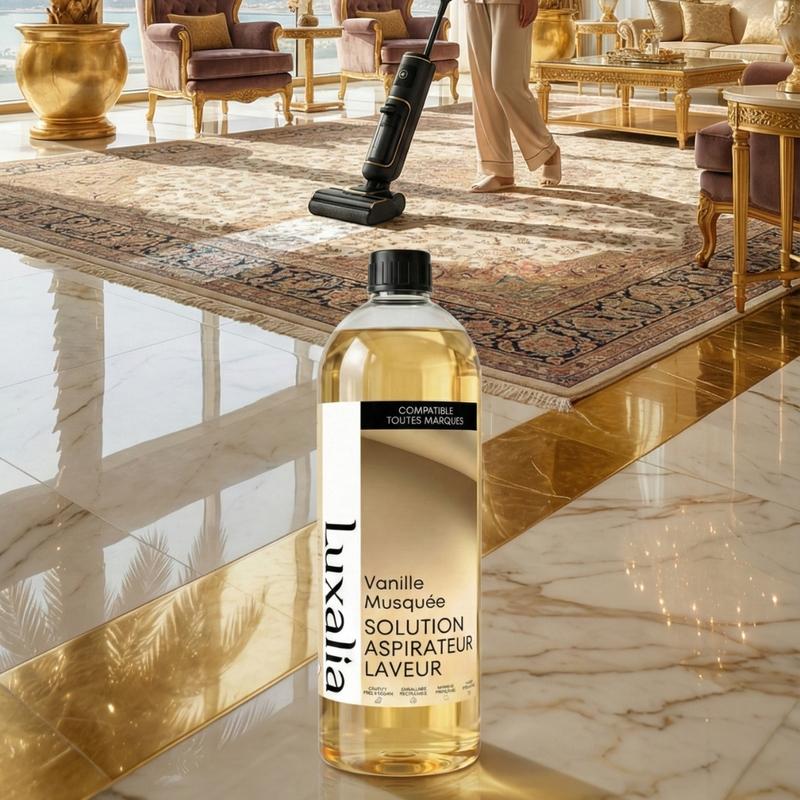 Solution Aspirateur Laveur Vanille Musquée - Compatible Toutes Marques (Tineco, Bissell, Mova, Dreame, Roborock, Dyson...) - Parfum Chewing-Gum - Nettoie, Parfume, Désodorise, Séchage Rapide - 1 Litre - LUXALIA — vignette 5