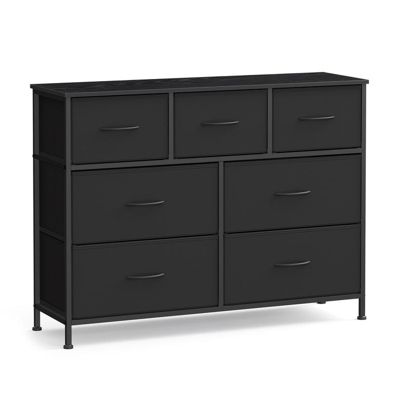SONGMICS BELLAH Collection - Commode, Meuble de Rangement pour Chambre, Couloir, Entrée, Salon, Cadre en Acier, 7 Tiroirs, Style Moderne, Blanc Nuage et Blanc Neige — vignette 7