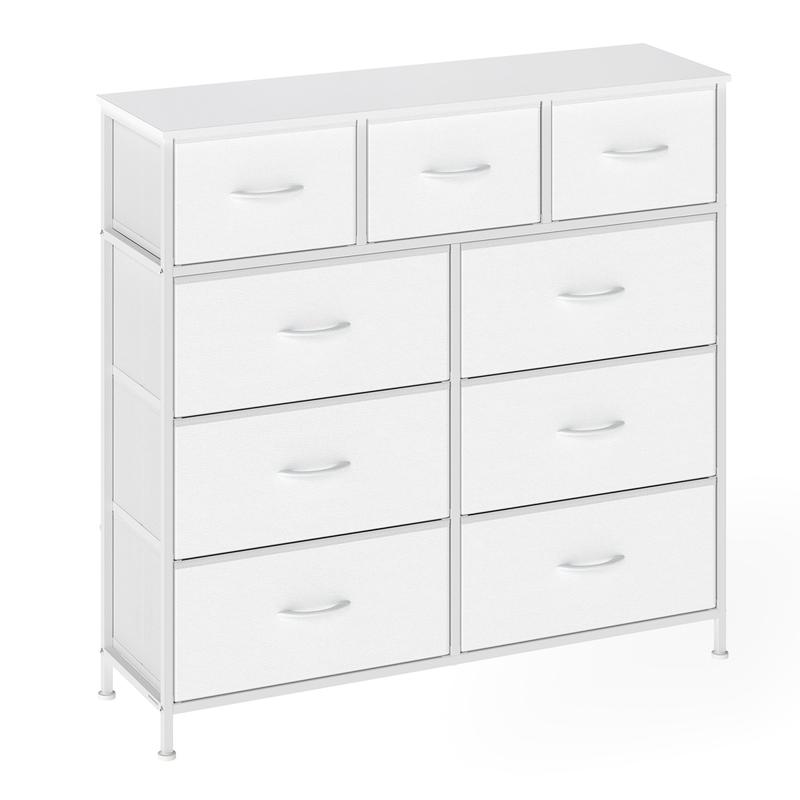 SONGMICS BELLAH Collection - Commode, Meuble de Rangement pour Chambre, Couloir, Entrée, Salon, Cadre en Acier, 7 Tiroirs, Style Moderne, Blanc Nuage et Blanc Neige — vignette 8