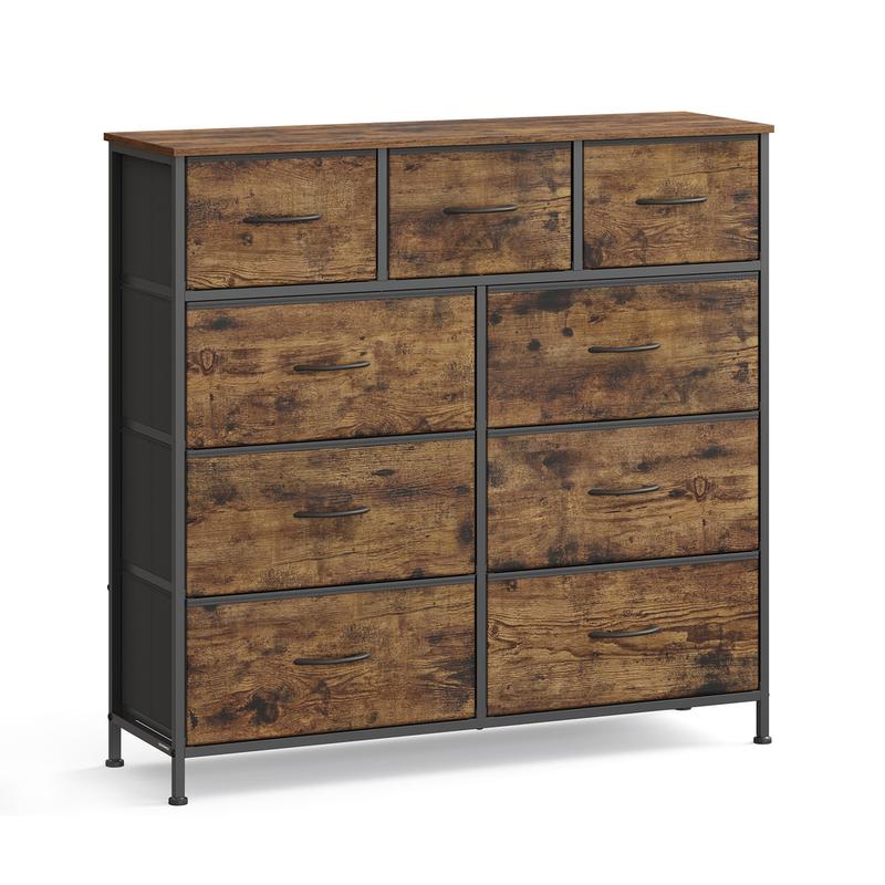 SONGMICS BELLAH Collection - Commode, Meuble de Rangement pour Chambre, Couloir, Entrée, Salon, Cadre en Acier, 7 Tiroirs, Style Moderne, Blanc Nuage et Blanc Neige — vignette 9