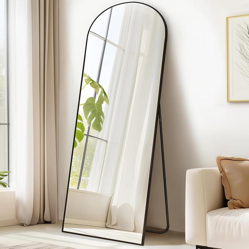 SONGMICS HOME Miroir Intégral – Choix de Tailles et Couleurs, Formes Arche et Rectangulaire (Loupe Incluse sur Certains Modèles), Cadre en Alliage d'Aluminium & Verre Trempé, Idéal pour Chambre, Salon, Dressing — vignette 2
