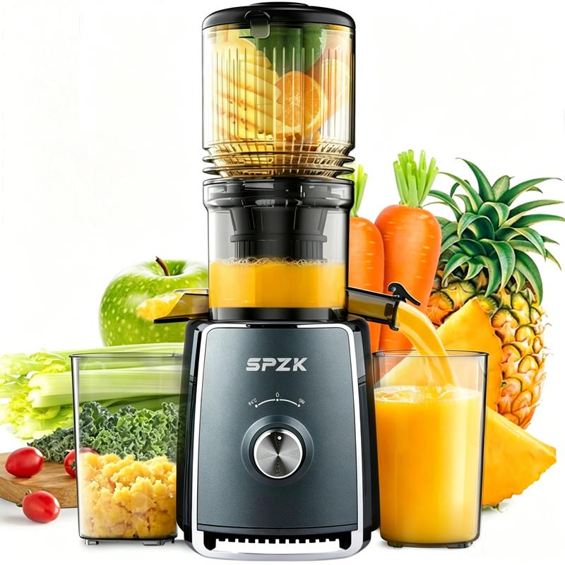 SPZK Extrait d’eau avec grand compartiment de remplissage, presse lente pour fruits et légumes, extraction à froid avec séparation du résidu, sans BPA, facile à nettoyer