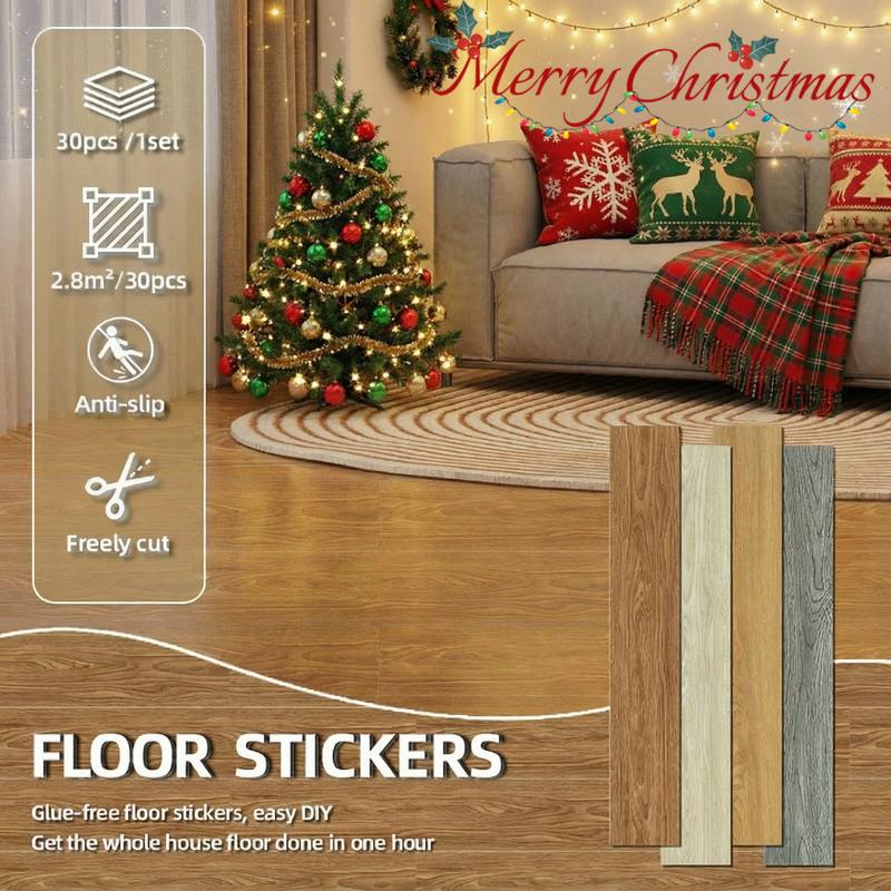 【Summer Promotion】Stickers PVC imitation bois, stickers décoratifs pour la rénovation de votre maison, adaptés aux chambres, salons, stickers de sol épais et résistants
