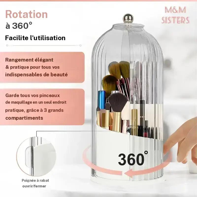 Support rotatif pour brosse à dents électrique pour la salle de bain avec couvercle, porte-dentifrice anti-poussière, boîte de rangement pour meuble de salle de bain, cadeau créatif pour la fête des Pères — vignette 8