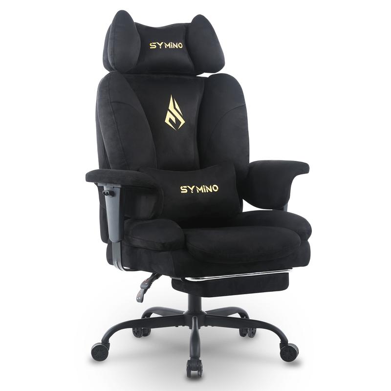 SYMINO Canapé gaming, fauteuil gamer, fauteuil canapé ergonomique avec fausse fourrure — vignette 2