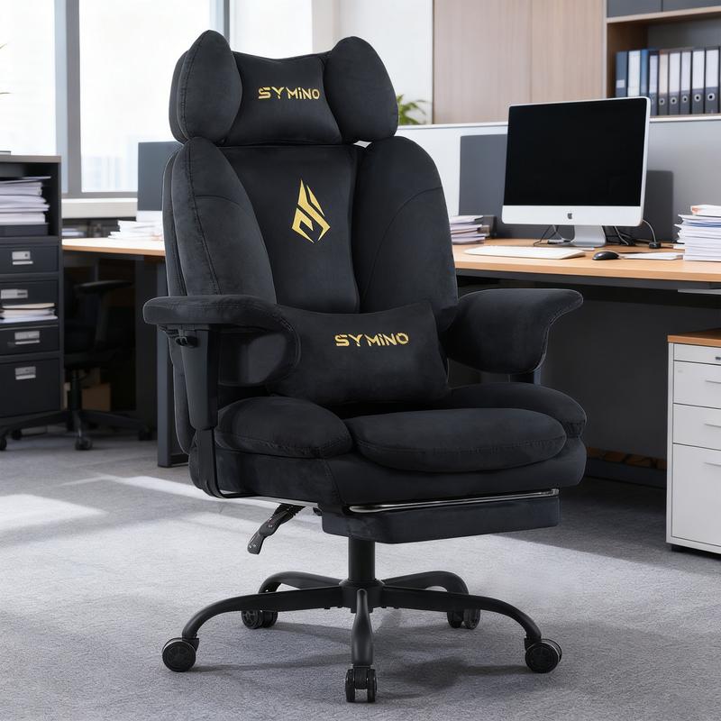SYMINO Canapé gaming, fauteuil gamer, fauteuil canapé ergonomique avec fausse fourrure — vignette 7
