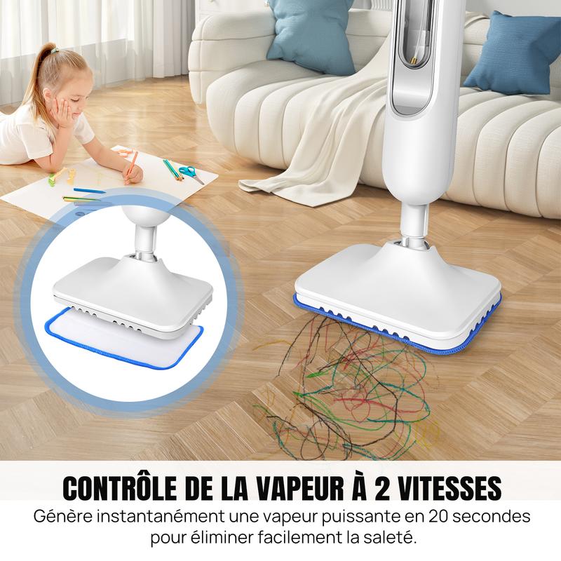 Système Multifonction Serpillière Vapeur et Nettoyeur Vapeur Main pour Sols, Moquettes, Fenêtres, Rembourrage, Cuisines & Salles de Bain — vignette 5