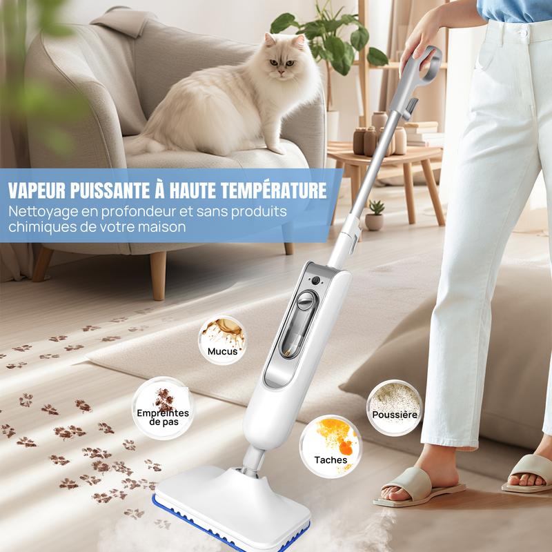 Système Multifonction Serpillière Vapeur et Nettoyeur Vapeur Main pour Sols, Moquettes, Fenêtres, Rembourrage, Cuisines & Salles de Bain — vignette 6