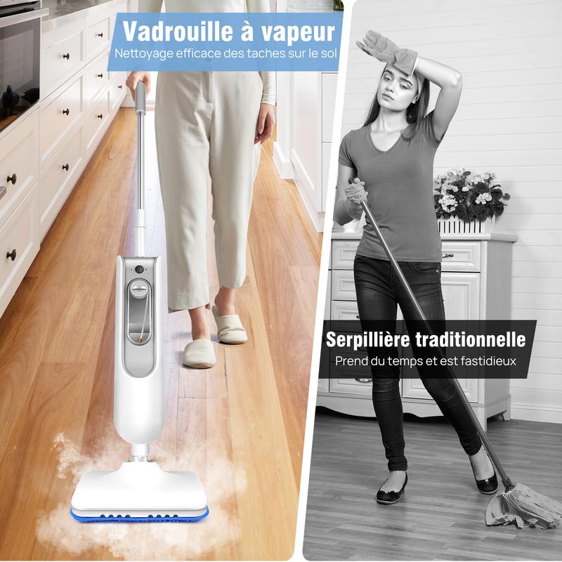 Système Multifonction Serpillière Vapeur et Nettoyeur Vapeur Main pour Sols, Moquettes, Fenêtres, Rembourrage, Cuisines & Salles de Bain — vignette 7
