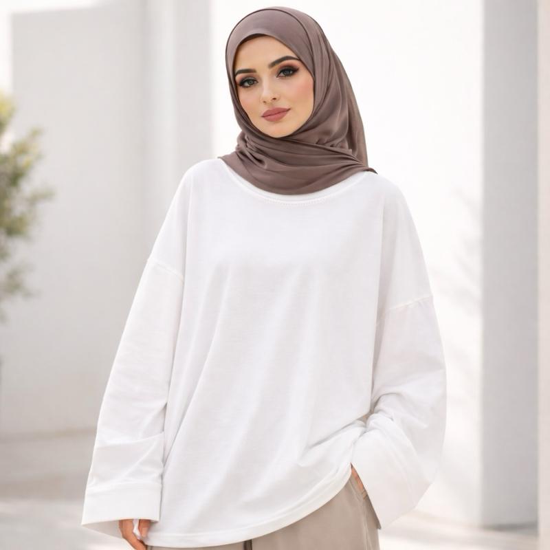 T-shirt Oversized Taille unique du 40-48 cotton Confortable et Décontracté pour Tous les Styles Idéal pour Journées Détendues et Sorties entre Amis — vignette 3