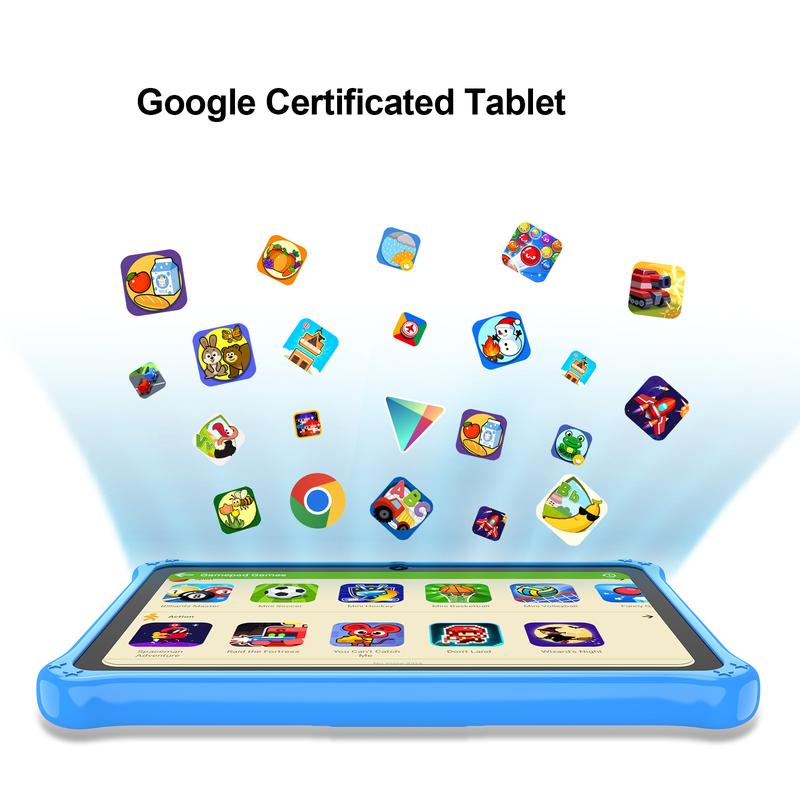 Tablette éducative élégante de 7 pouces pour enfants Système Android 13 4 Go de RAM (2 Go + 2 Go extensible) 32 Go de stockage Double caméra avant et arrière Étui de protection en silicone inclus — vignette 4