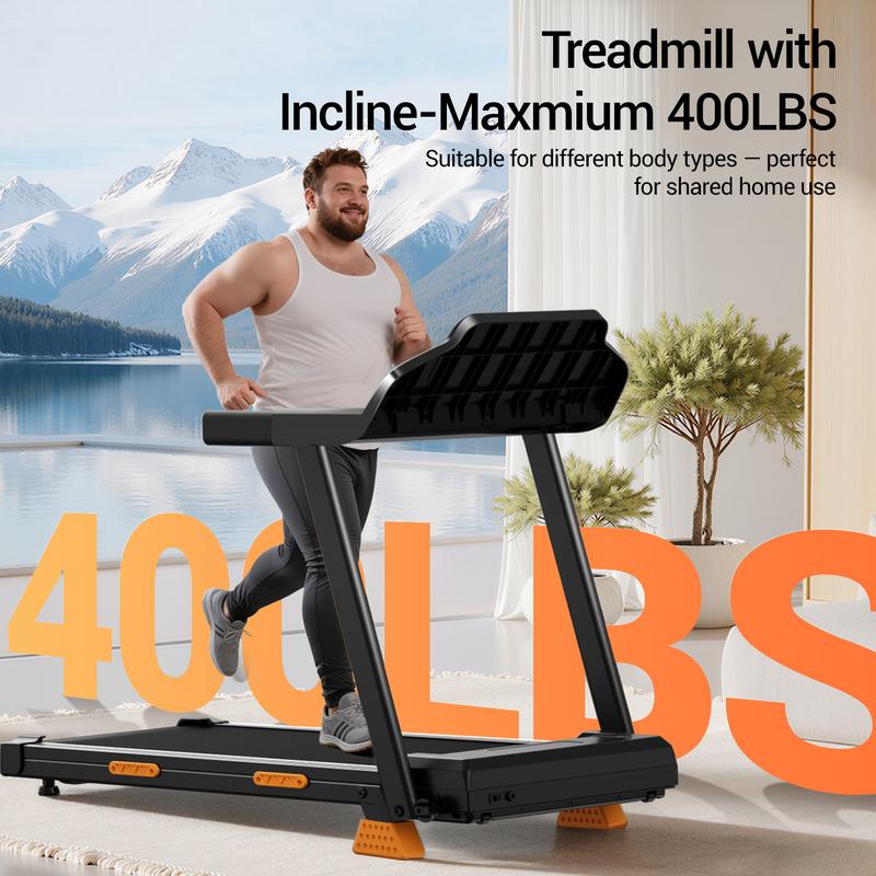 Tapis roulant pliable UMAY SF20, inclinaison manuelle réglable à 15 %, vitesse maximale de 12 km/h, puissance 3,0 ch, capacité de charge 180 kg, moteur ultra silencieux amélioré, écran LED et 12 programmes — vignette 5
