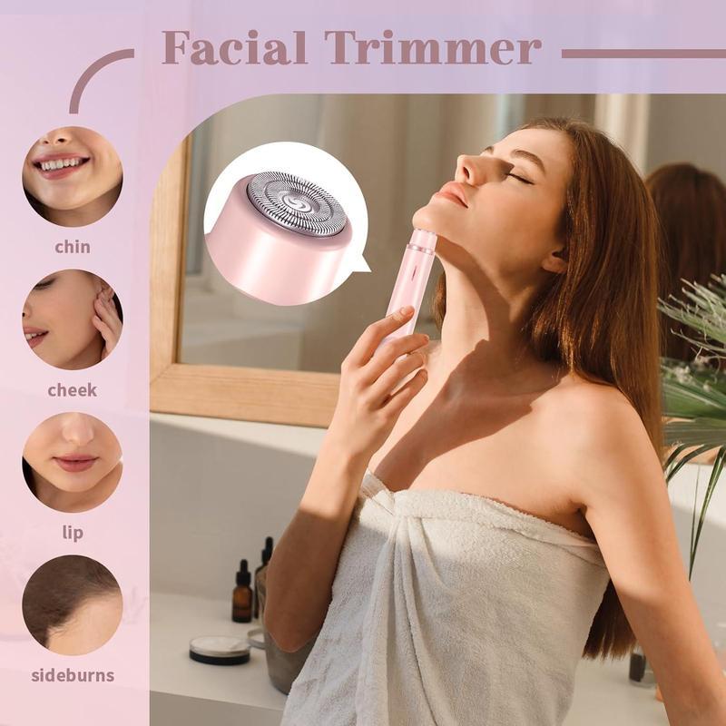 Tondeuse électrique pour femme, 1 boîte tondeuse à double tête & accessoires, usage humide & sec, rasoir électrique pour femme et homme pour jambes, aisselles, bikini, tondeuse portable — vignette 4