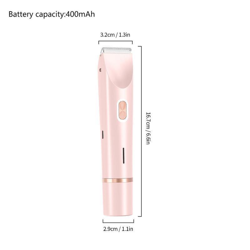 Tondeuse électrique pour femme, 1 boîte tondeuse à double tête & accessoires, usage humide & sec, rasoir électrique pour femme et homme pour jambes, aisselles, bikini, tondeuse portable — vignette 9