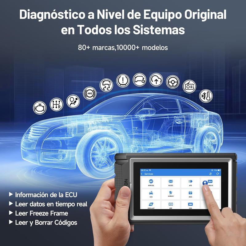 TOPDON AD800 BT2 Valise Diagnostic Auto OBD2 Bluetooth, Tous Systèmes, 28 Fonctions de Réinitialisation, Tests Actifs Bidirectionnels, Passerelle FCA, Protocole CAN-FD, Mise à Jour Gratuite à Vie — vignette 3
