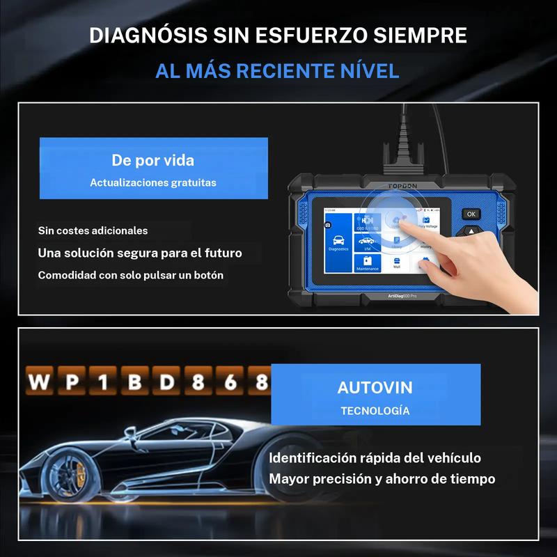 TOPDON ArtiDiag 600Pro outil d'analyse de diagnostic complet, équipé de 9 fonctions de maintenance, prend en charge les systèmes Android et iOS, version améliorée de AD600S / AD500, mises à niveau gratuites à vie — vignette 6