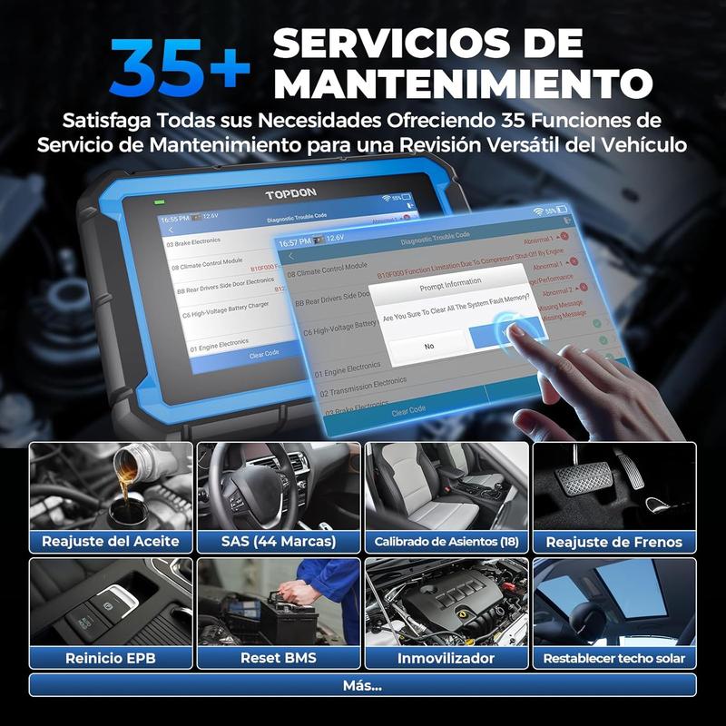 TOPDON ArtiDiag Pro diagnostic automobile multi-marques, diagnostic OBD2, contrôle bidirectionnel, codage de l’ECU/en ligne & diagnostic complet des systèmes au niveau OE pour plus de 100 marques, 35+ services d’entretien — vignette 4