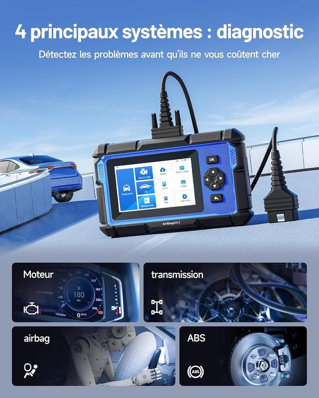TOPDON ArtiDiag600S Valise Diagnostic Auto OBD2, Outil Diagnostic Voiture pour 4 Systèmes, 9 Fonctions de Réinitialisation sur Huile/Frein/SAS/BMS/ABS/DPF/TPMS/Accélérateur, Fonctions OBD2 Complètes — vignette 2