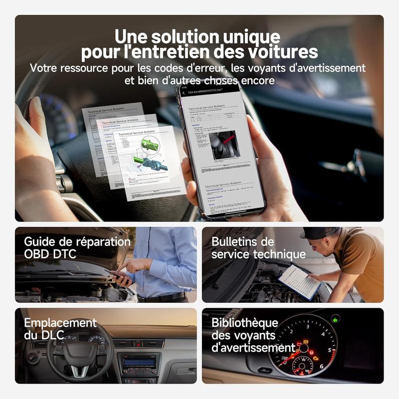 TOPDON Carpal Valise Diagnostic Auto, Scanner OBD2 Tous systèmes, Diagnostic Voiture Bluetooth sans Fil, 6 Services de Réinitialisation, AutoVIN, Inspection Moteur, Smog Check, Guide de Réparation — vignette 3