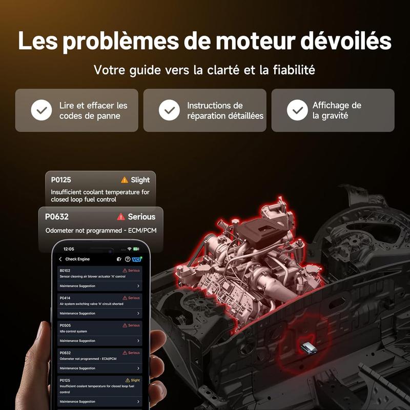 TOPDON Carpal Valise Diagnostic Auto, Scanner OBD2 Tous systèmes, Diagnostic Voiture Bluetooth sans Fil, 6 Services de Réinitialisation, AutoVIN, Inspection Moteur, Smog Check, Guide de Réparation — vignette 4