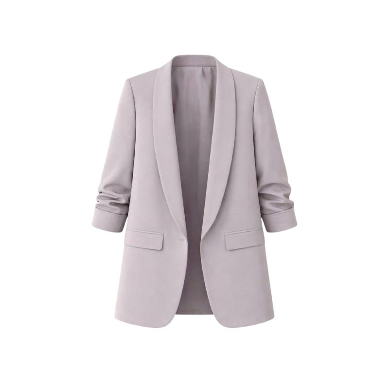 ÜTOPYA Blazer américain à manches froncées grande taille curvy | Mode Femme | Blazer | Froncé | Décontracté | Coupe ample — vignette 2