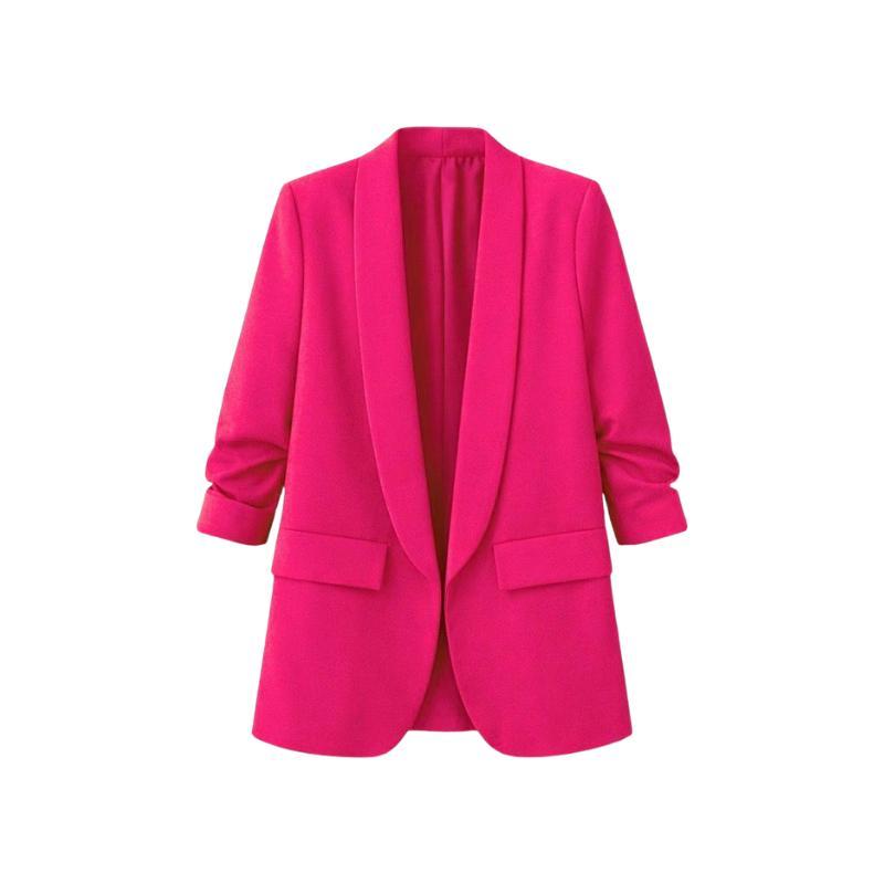 ÜTOPYA Blazer américain à manches froncées grande taille curvy | Mode Femme | Blazer | Froncé | Décontracté | Coupe ample — vignette 3