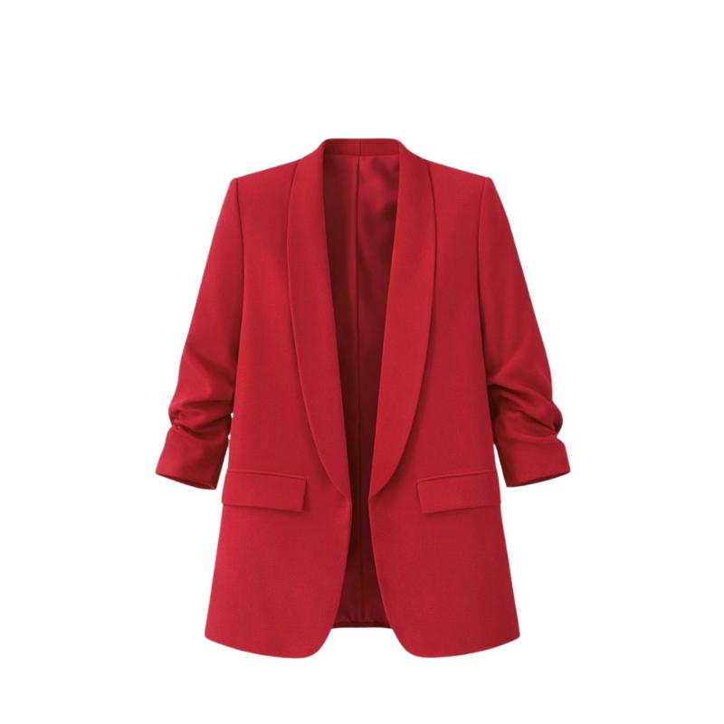 ÜTOPYA Blazer américain à manches froncées grande taille curvy | Mode Femme | Blazer | Froncé | Décontracté | Coupe ample — vignette 9