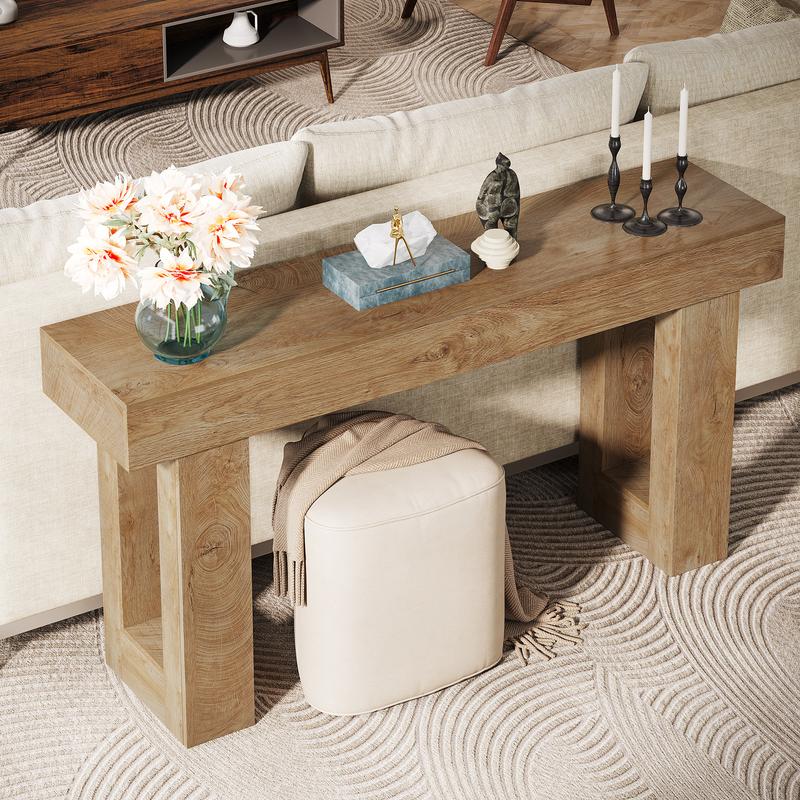 Tribesigns - Table Console de 160 cm de Long, canapé rectangulaire derrière le canapé, Table de ferme pour l'entrée, le couloir, le salon — vignette 5