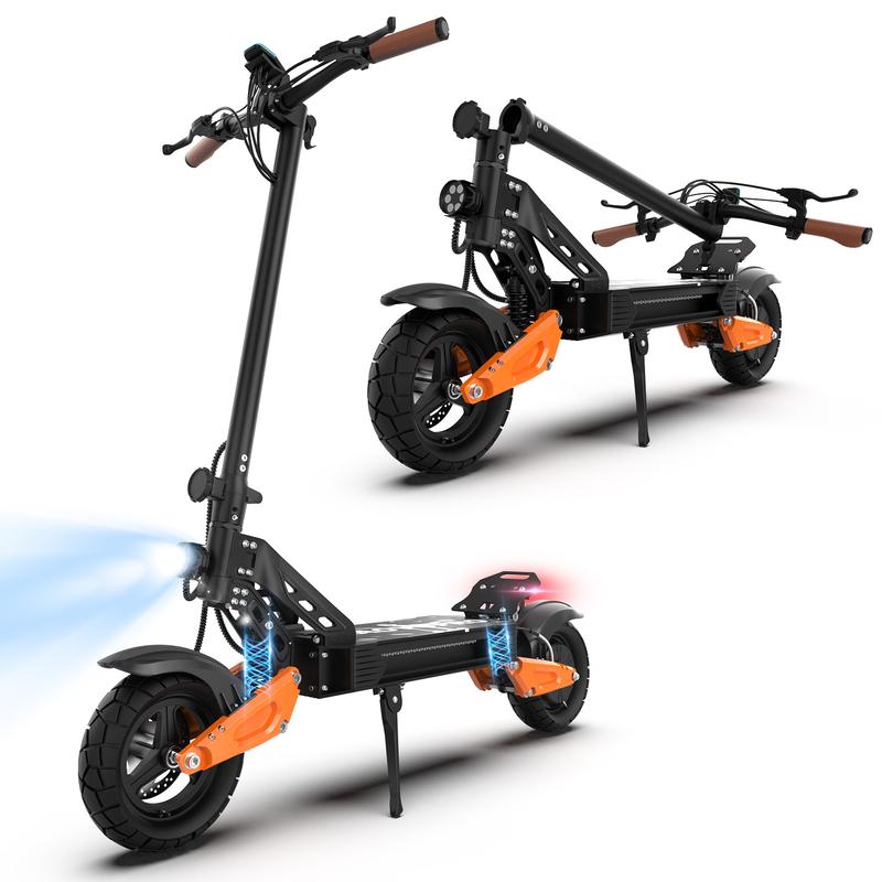 Trottinette Électrique Étanche, Pliable Trottinettes et Porteurs Double Système de Freinage, Trottinette Pliable pour le Trajet Domicile-travail avec Double Système de Freinage