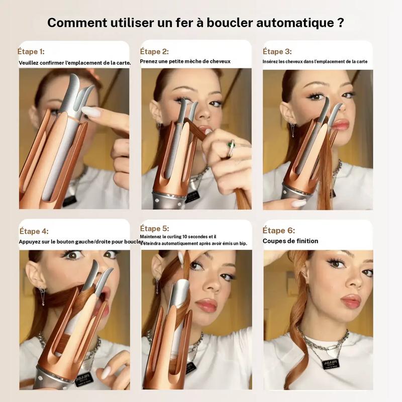 UKLISS Boucleur Automatique Tulicurl, Réduit les Dommages Thermiques, Chaleur Douce et Coiffage Rapide, Finition Brillante Salon Glow — vignette 2