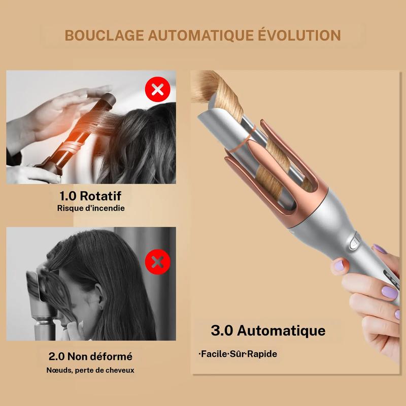 UKLISS Boucleur Automatique Tulicurl, Réduit les Dommages Thermiques, Chaleur Douce et Coiffage Rapide, Finition Brillante Salon Glow — vignette 7