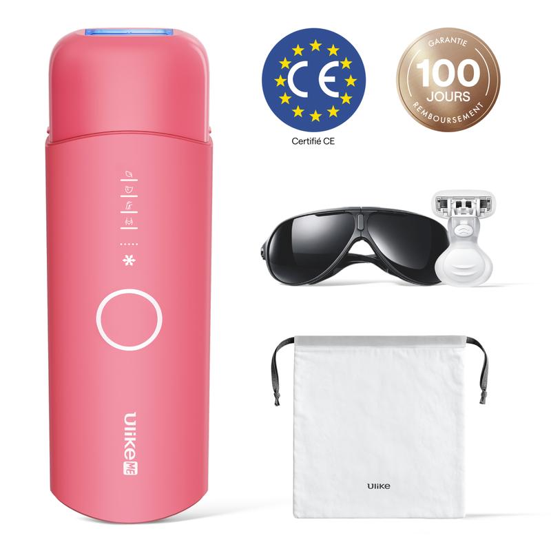 Ulike Me Épilateur IPL pour les Femmes & Hommes – Épilation Laser avec Sapphire Ice Cooling, Résultats Durables et Presque Indolores, Tête Plate pour Corps et Visage,Rose Mousse