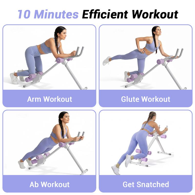 UMAY entraîneur de gainage réglable avec écran LCD, appareil de fitness pliable pour la musculation pour tout le corps — vignette 7