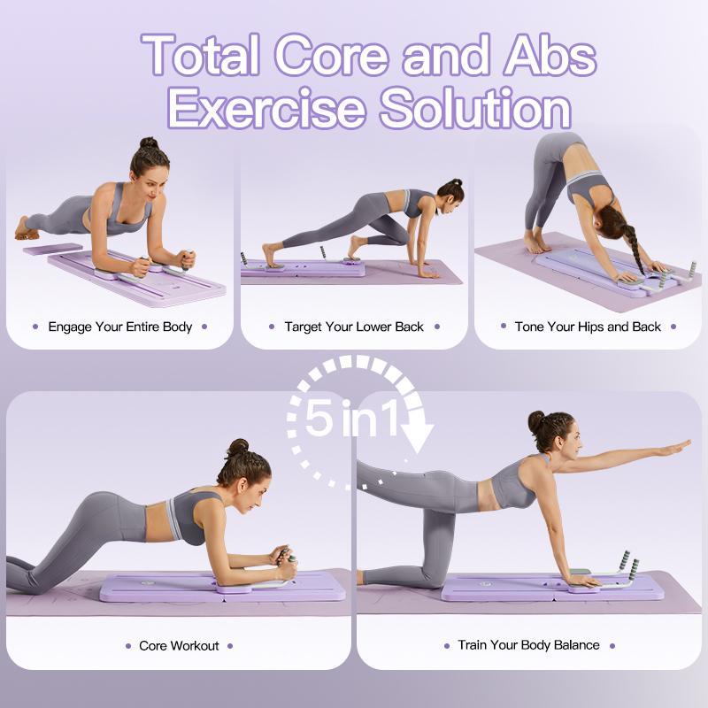 UMAY Planche Abdominale Multifonctionnelle Pilates à Domicile avec Résistance Réglable et Chronométrage Précis pour Renforcement du Tronc et Confort Sécurisé — vignette 5