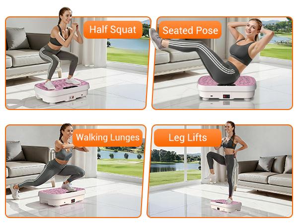 UMAY Plateforme de vibration pour le drainage lymphatique ultra fine et silencieuse, 1 à 99 vitesses réglables, capacité jusqu’à 150 kg, design compact et polyvalent — vignette 3