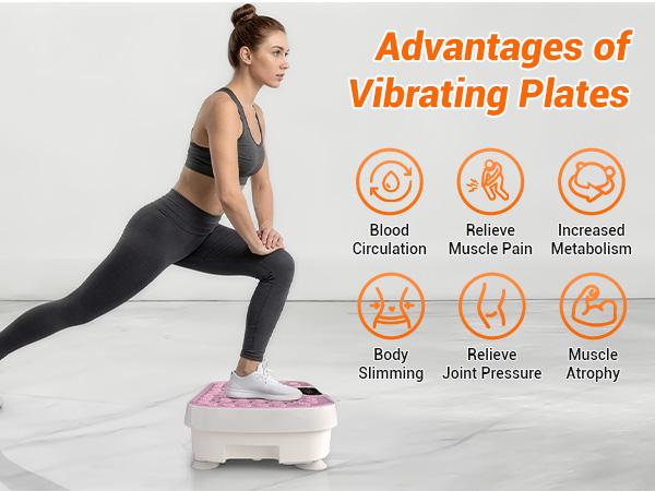 UMAY Plateforme de vibration pour le drainage lymphatique ultra fine et silencieuse, 1 à 99 vitesses réglables, capacité jusqu’à 150 kg, design compact et polyvalent — vignette 9