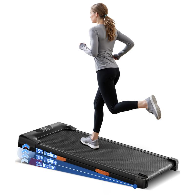 UMAY tapis de course, avec inclinaison manuelle de 0 à 15 %, moteur silencieux de 2,5 CV, vitesse de 1 à 10 km/h, capacité maximale de 136 kg, tapis de course domestique