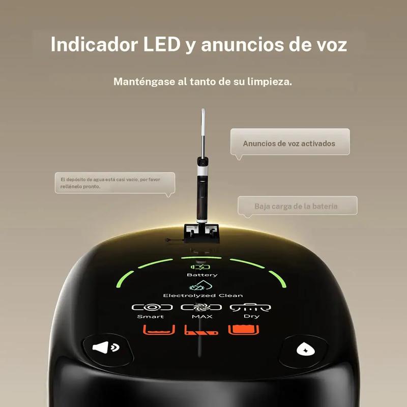 Uwant D500 aspirateur à eau/air, contrôle des odeurs dans le réservoir d’égouttage, balai de lavage inclinable à 180°, puissance d’aspiration de 17 kPa, séchage à air chaud jusqu’à 65 °C, auto nettoyant, conduit de fibre libre, étanchéité IPX6 pour sols — vignette 9