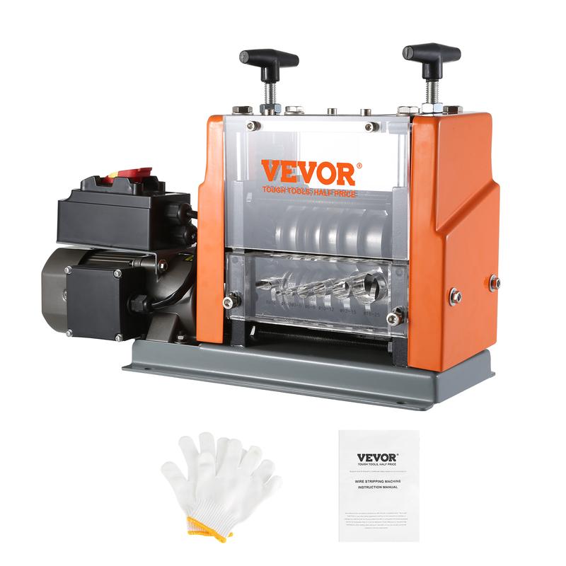 VEVOR Machine a Denuder Electrique 1,5-25 mm Denudeur Cable Auto Motorise 60 W Denudeuse Pince a Denuder Depouillement Fil Repere Profondeur Visible 6 Canaux Ronds 1 Canal Plat pour Recyclage Cuivre — vignette 9