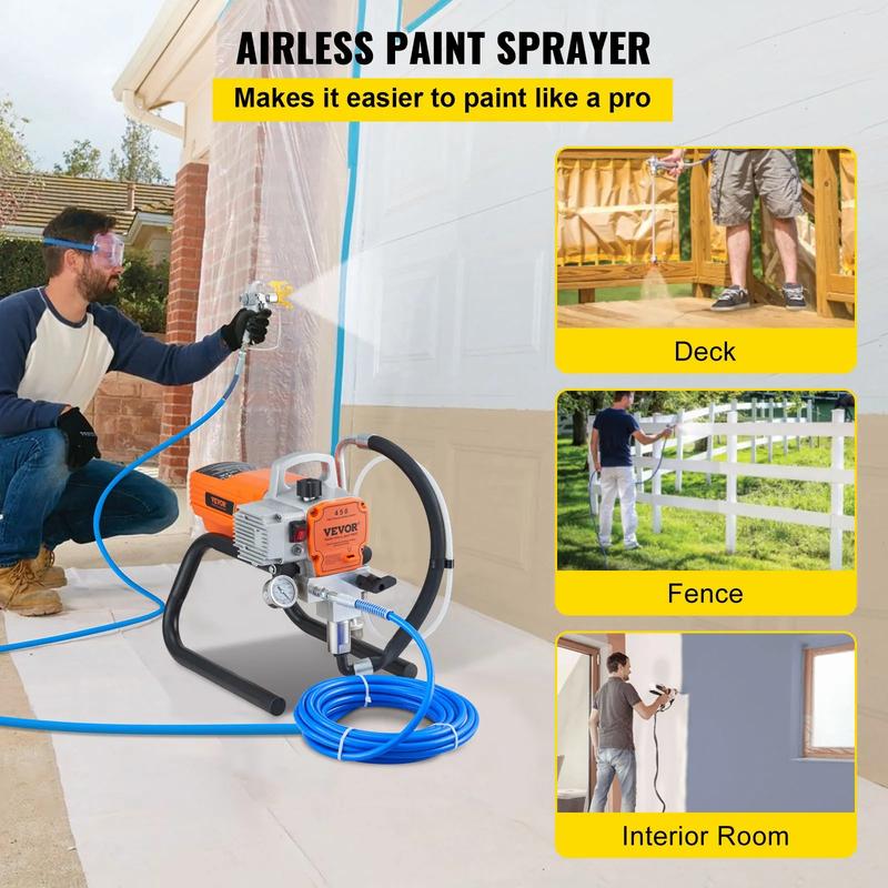 【VEVOR Soldes d'Été】Pulvérisateur de peinture VEVOR, pulvérisateur airless, pistolet à peinture avec tuyau 3000 PSI pour la maison ainsi que pour les navires, les ponts, les tours — vignette 2