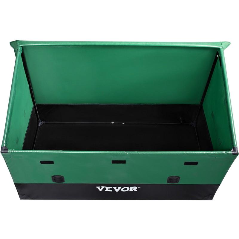 【VEVOR Soldes d'Été】VEVOR boîte de rangement extérieure, boîte de pont en bâche PE étanche de 100 / 150 / 230 gallons avec cadre galvanisé, Protection contre tous les temps et Portable, pour Camping, jardin, piscine et cour, organisateur noir et vert — vignette 8