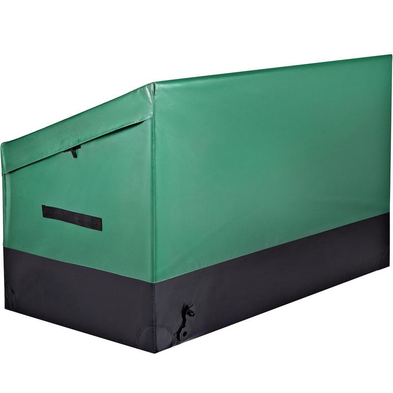 【VEVOR Soldes d'Été】VEVOR boîte de rangement extérieure, boîte de pont en bâche PE étanche de 100 / 150 / 230 gallons avec cadre galvanisé, Protection contre tous les temps et Portable, pour Camping, jardin, piscine et cour, organisateur noir et vert — vignette 9