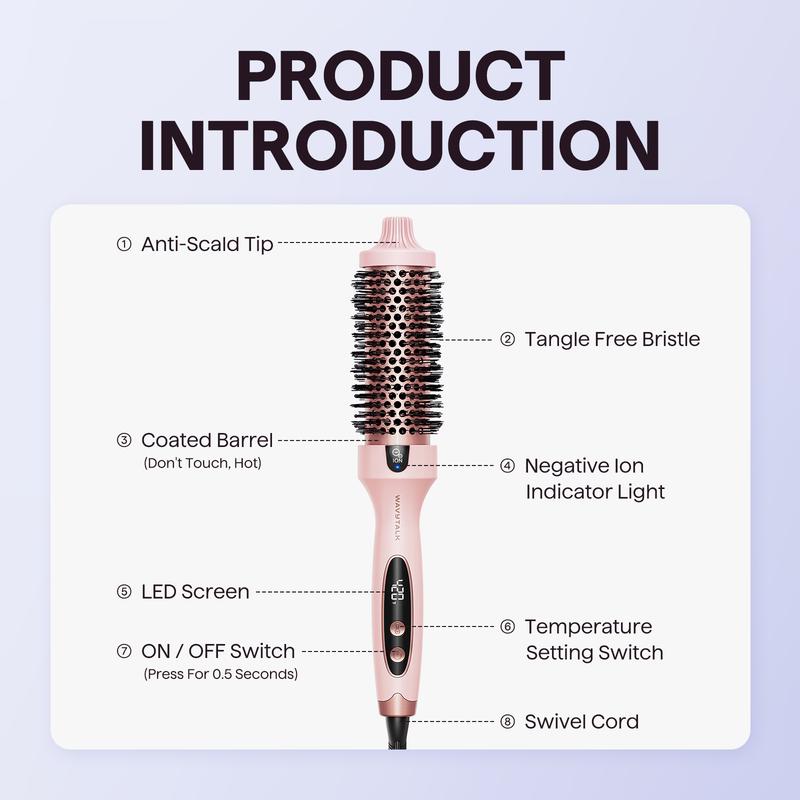 Wavytalk brosse thermique ionique, 1,5 inch, Boost, éruption — vignette 7