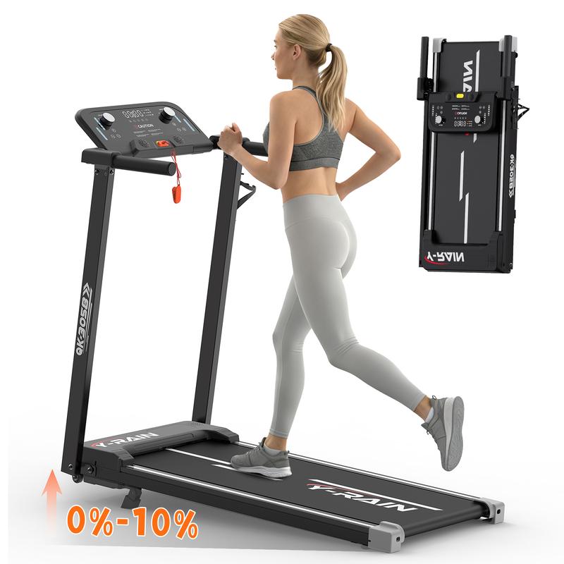 Y-RAIN 3058 Tapis de course Rose | 2,5 HP Moteur Silencieux | Inclinaison Manuelle 0-10% | Charge 150 kg | Double Bouton + Enceinte Bluetooth | Porte-gobelet | Pliable – Idéal Maison/Bureau[XZ3]