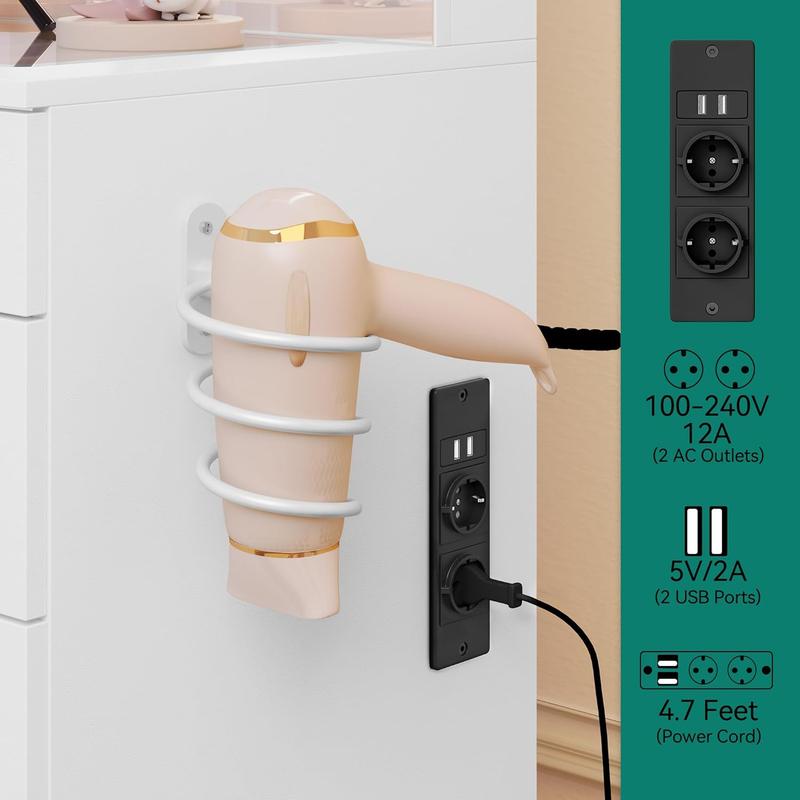 YITAHOME Coiffeuse Grande avec Éclairage LED Réglable et Prises, Coiffeuse avec Miroir, Coiffeuse avec 11 Tiroirs avec Tabouret, Blanc — vignette 8